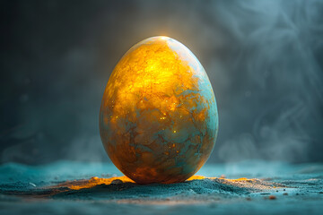 Obraz na płótnie Canvas Easter Egg Cryptic Message Icon Minimalist Design Canvas Background