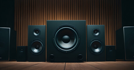 Big speakers in a room