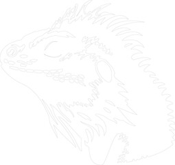 bearded dragon outline