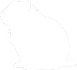 black bear hamster outline