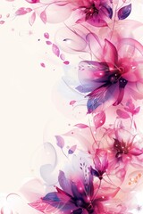 White and Pink Floral Background