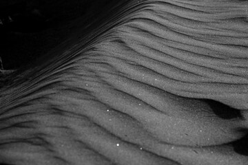 black and white sand