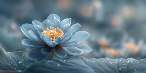 Serenity's Sanctuary: Turquoise Flower in Psychic Waves