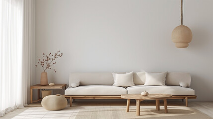 Interior living room in the Scandinavian design. - obrazy, fototapety, plakaty