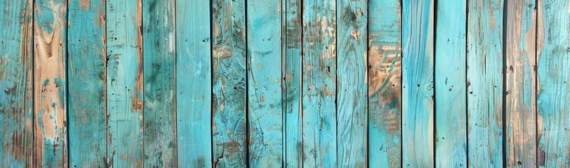 rustic sky blue colour wooden planks background - obrazy, fototapety, plakaty