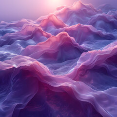 Mystical Realms: Soft Pink and Violet Dreamscapes Unfold