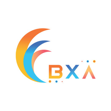 BXA letter technology Web logo design on white background. BXA uppercase monogram logo and typography for technology, business and real estate brand.
