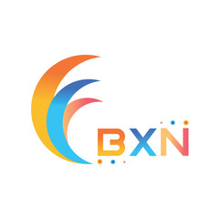 BXN letter technology Web logo design on white background. BXN uppercase monogram logo and typography for technology, business and real estate brand.
