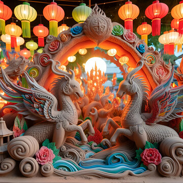 Guardi&aacute;n de Leyendas: El Misterioso Drag&oacute;n en la Cultura China. A&ntilde;o nuevo. Oriental, dragones, china, escultura, decoraciones, viajando, religiones