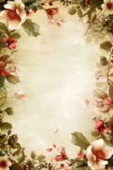 Elegant Frame With Floral Elements