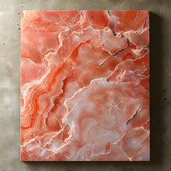 Elegant Retro Canvas Art - Soft Peach Marble Texture