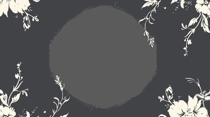 Black and White Photo Frame With Flowers