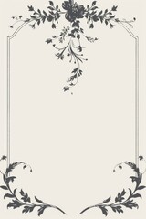 Elegant Floral Frame on Background Illustration