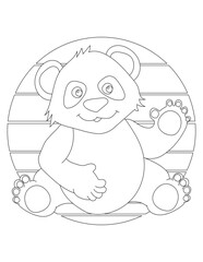 Panda Coloring Page. Wild Animal Coloring Page for Kids Who love jungles and wildlife