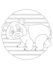 Panda Coloring Page. Wild Animal Coloring Page for Kids Who love jungles and wildlife