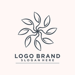 Fototapeta premium Vector boutique logo with fresh and modern concept premium