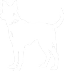 Obraz premium Capehuntingdog outline