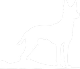 Obraz premium Capehuntingdog outline