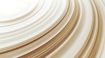 3d illustration of abstract background with smooth wavy lines in beige colors