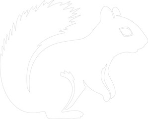 chipmunk outline