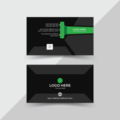 Creative modern green and black business card design,name card horizontal simple clean template vector design,
A clean and professional business card design template