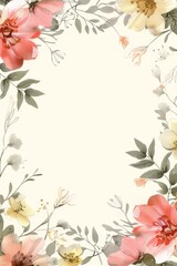 Obraz premium Flower Frame on White Background