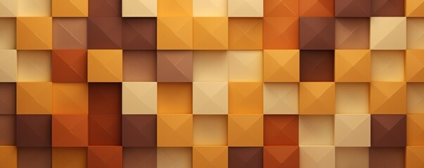 Tan abstract background with autumn colors textured design for Thanksgiving, Halloween, and fall. Geometric block pattern with copy space