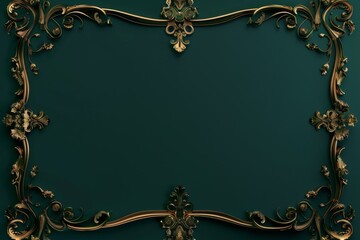 Green Background With Gold Frame