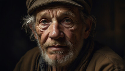 Obraz premium old man with old look 