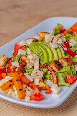Classic salad of fresh vegetables, bathed in our delicious vinaigrette