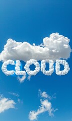 Fototapeta premium A cloud shaped like the word 