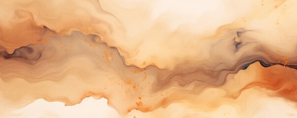 Tan art abstract paint blots background with alcohol ink colors marble texture blank empty pattern with copy space for product design or text copyspace 