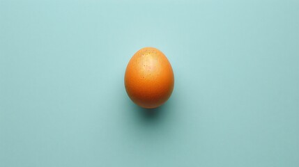 Single egg positioned centrally, symbolizing simplicity and organic food themes