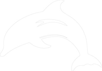 Fototapeta premium dolphin bottlenose outline