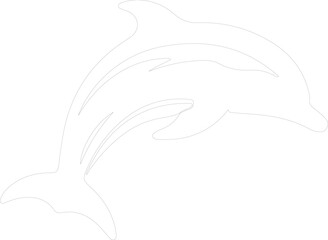 Obraz premium dolphin bottlenose outline