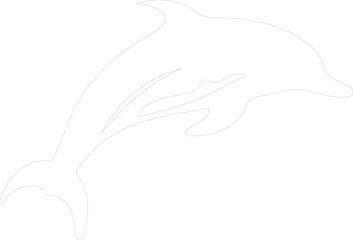 Obraz premium dolphin bottlenose outline