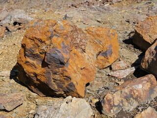 Old abandoned Orijärvi mine on a sunny day