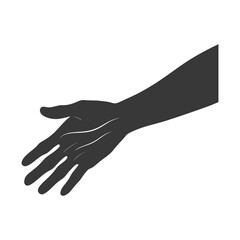 Silhouette Joining Hands holding in Harmony and Peace Between Races