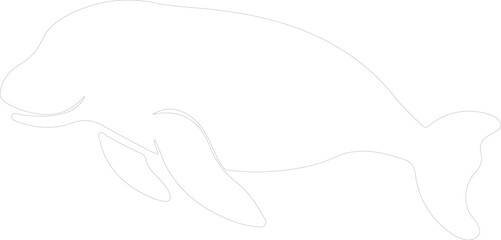 Fototapeta premium dugong outline