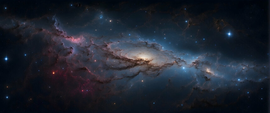 Deep space image showing the complex beauty of a starry nebula and celestial events in great detail