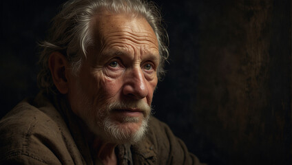 Obraz premium old man with old look 