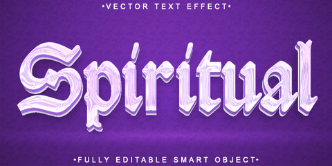 Purple Spiritual Vector Fully Editable Smart Object Text Effect