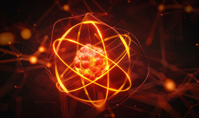 Atomic Structure and Particle Physics Illustration