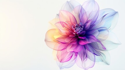 Obraz premium Vibrant Floral Pattern on White Background Generative AI
