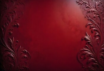 Dramatic deep crimson background filling the entire frame
