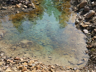 Old abandoned Orijärvi mine on a sunny day