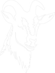 Fototapeta premium goat outline