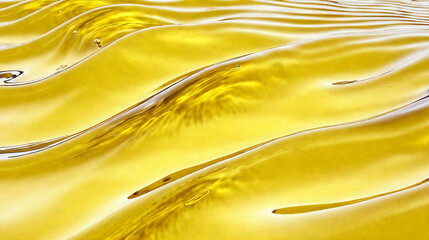 Abstract golden surface from oil liquid spill resembling dunes. AI generative. - obrazy, fototapety, plakaty