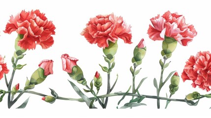 Obraz premium Vibrant Spring Floral Bouquet on White Background Generative AI