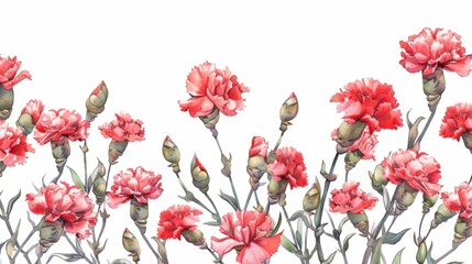 Vibrant Spring Floral Bouquet on White Background Generative AI